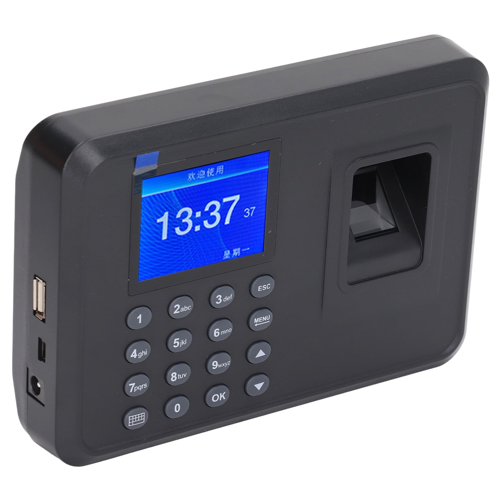 Reloj de Tiempo de Empleado con Huella Digital con contraseña y recordatorio de Voz