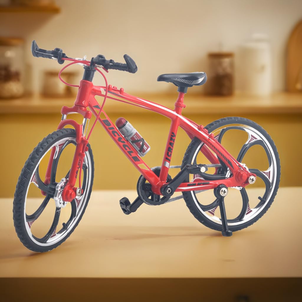 Ailejia Finger Racing Bicycle Cake Topper Mini Dirt Bike Model Cool Boy Toy (Racing Bike Red), For Adult 2