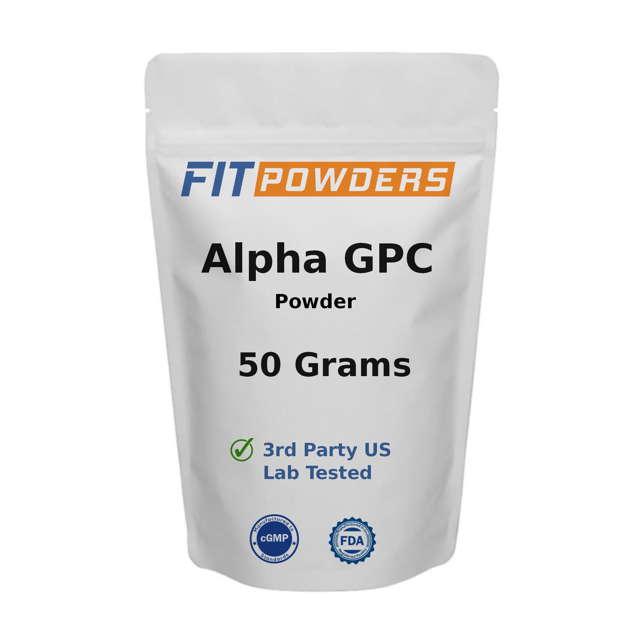 Alpha-GPC Powder 50 Grams Choline, Non-GMO, Vegan, Third Party Tested, Support Memory and Focus, with Scoop