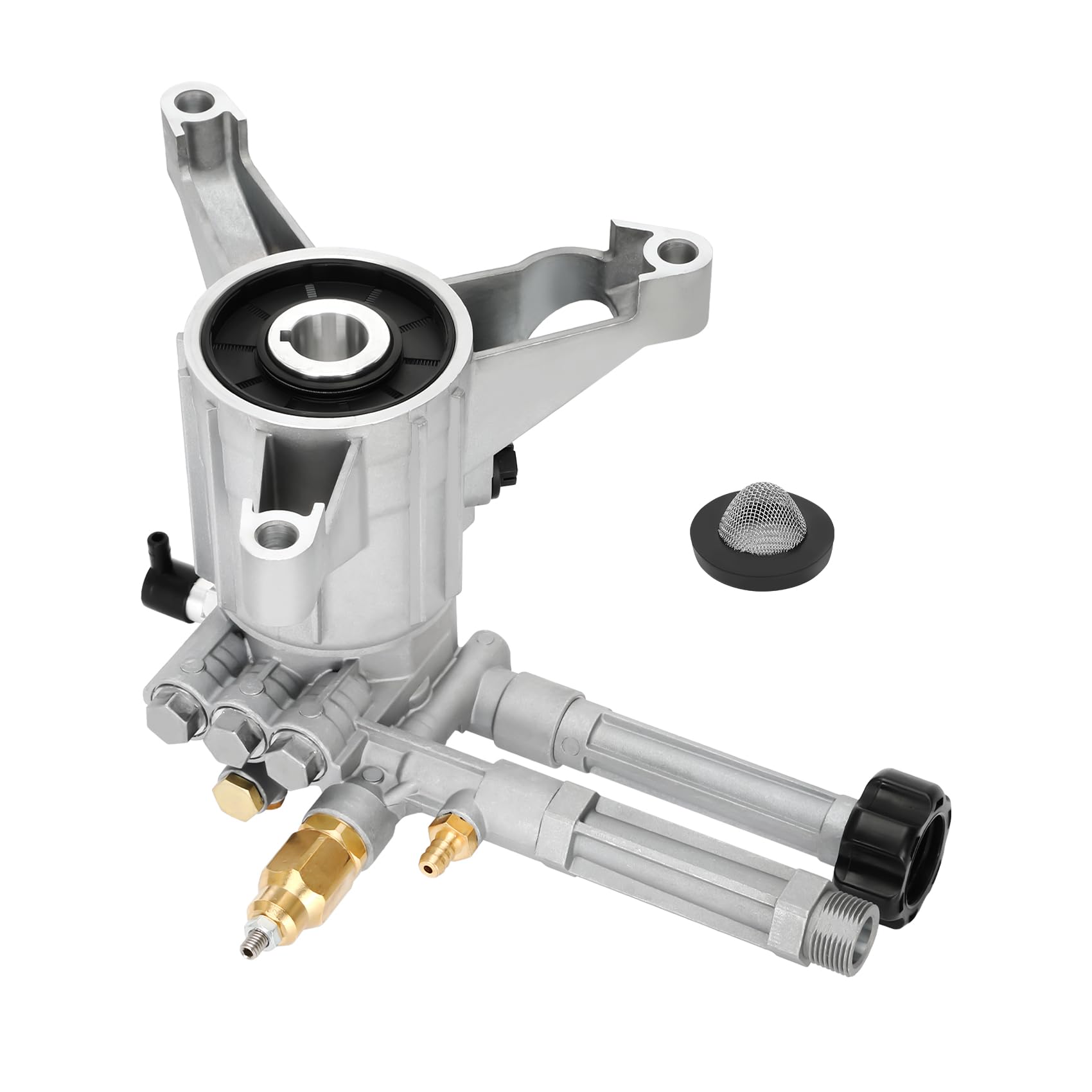 RMW22G24-EZ-SX AR High Pressure Washer Pump, 2400 PSI, 2.2 GPM, 166 Max Bar, Replacement Residential Pump, SX Left-Handed, Vertical 7/8", "Aluminum