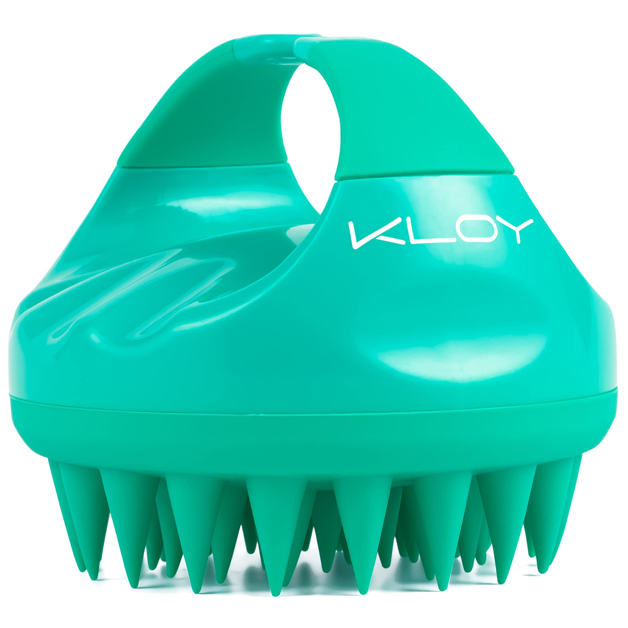KLOY Hair Scalp Massager Shampoo Brush with Soft Silicone Bristles, Green