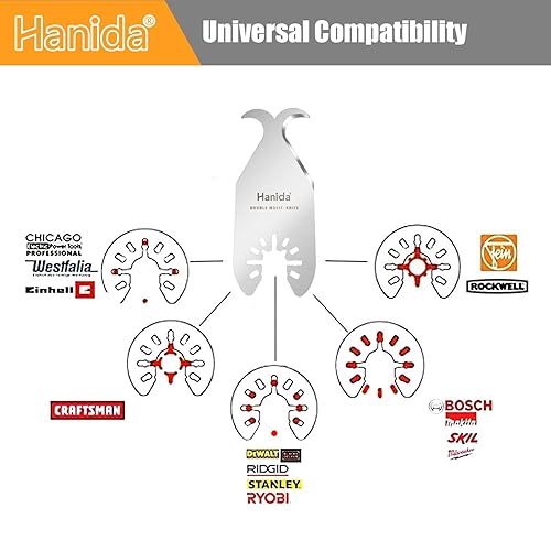 Miniatura 6 de 3 hojas de sierra oscilantes, cuchillas oscilantes para múltiples herramientas, cuchillas multiherramienta para cortar tejas, alfombra de PVC,
