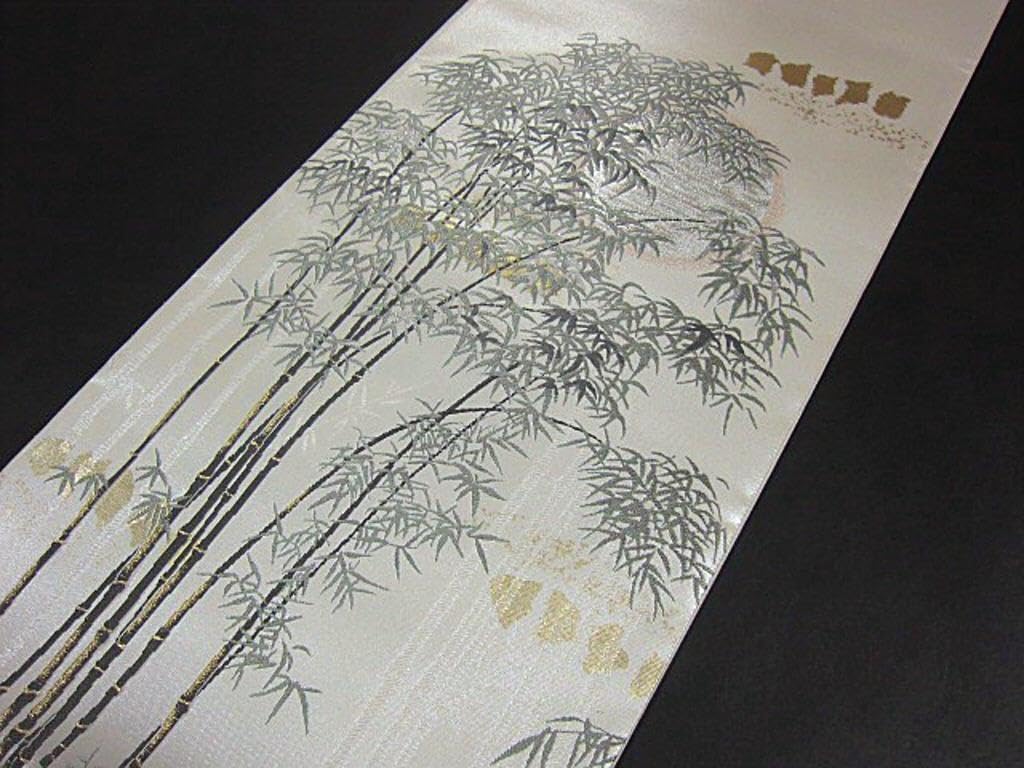 上質な逸品西陣高級引箔袋帯 竹林 フォーマな逸品【綿芯御仕立て