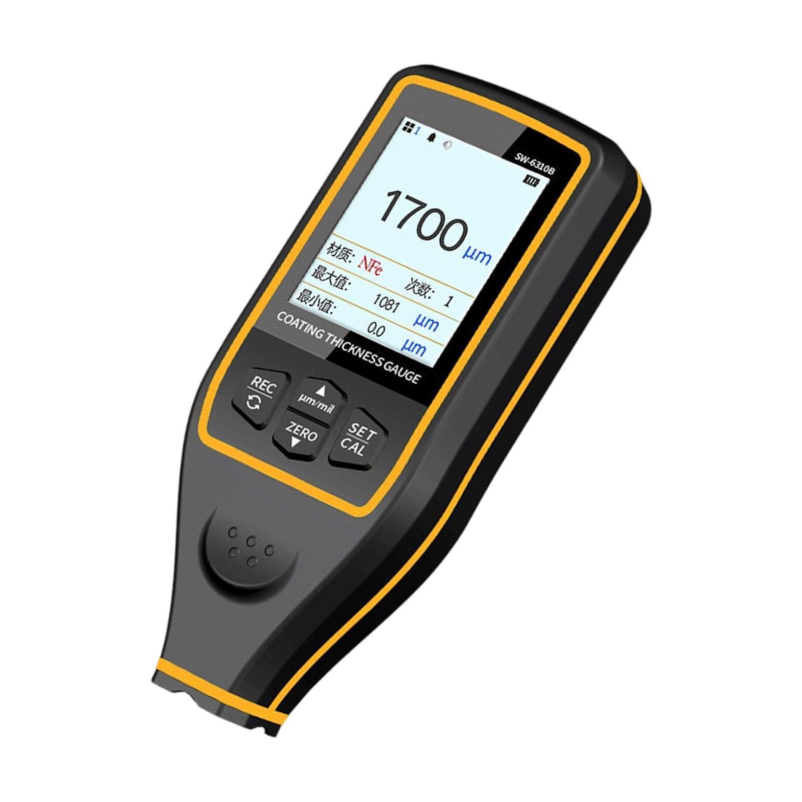 Kaccde Upgraded Model Battery Operated Coating Thickness Meter 0 To 1700 Microns Measurement Accuracy Fast Multiple Point Testing Site Tool Coating Thickness Measure