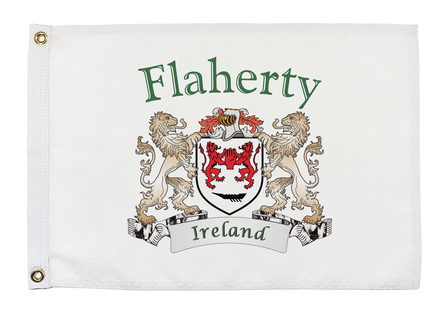 Amazon.com: Flaherty 愛爾蘭徽章小白旗- 12 x 18 英吋: 露臺、草皮與花園