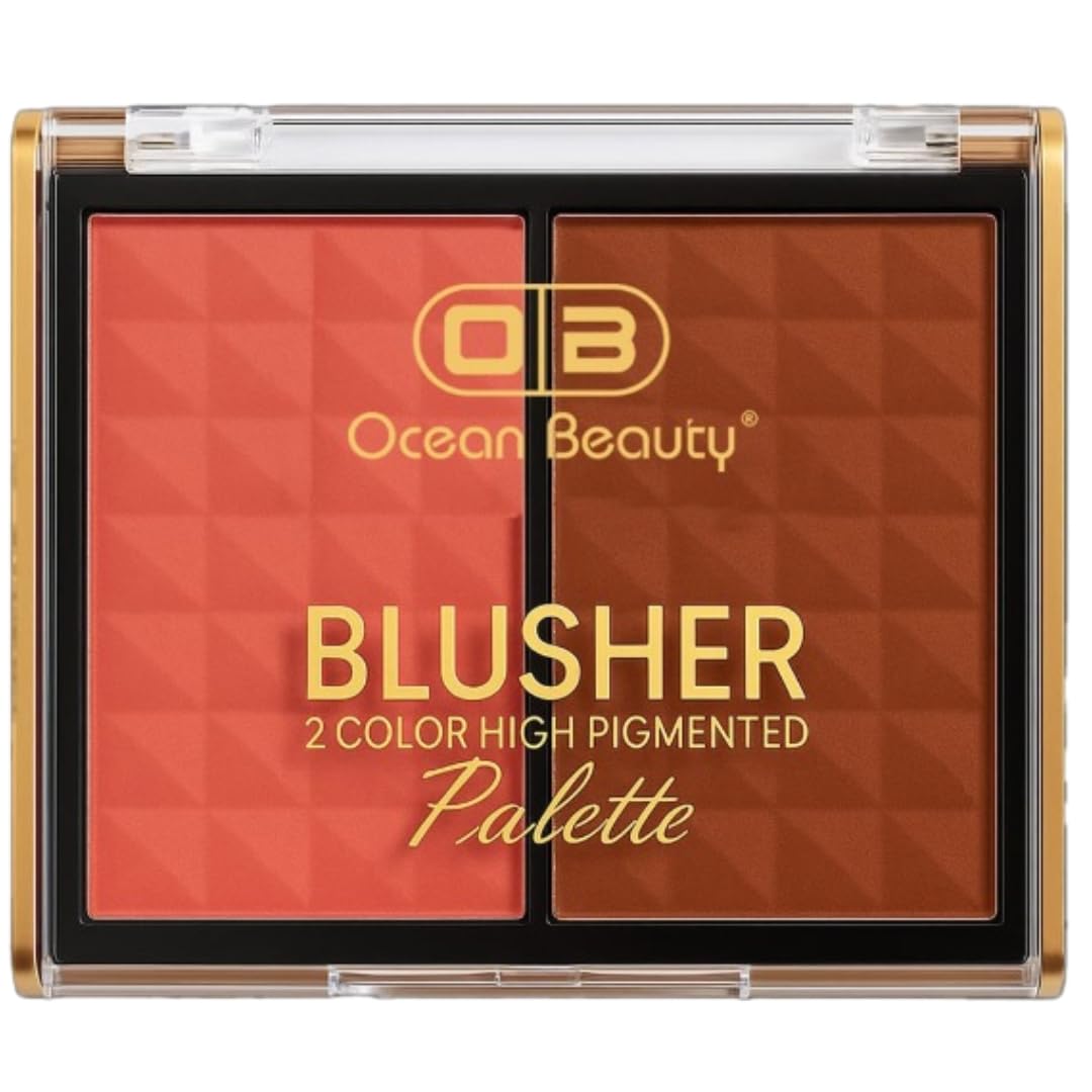Blusher Palette, 2 Color High Pigmented, Baked Shimmer, Dewy Finish, All Skin Types, 10 Grams (101)-picture-43