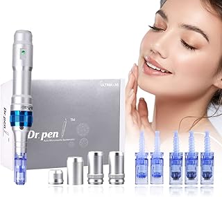 Dr. Pen Ultima A6 Professional Kit - Authentic Multi-function Wireless Electric Beauty Pen - Skin Care Kit for Face and Body - 12pins х2 + 36pins х3 Cartridges