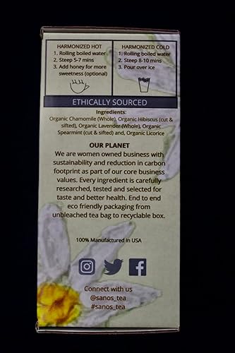 Miniatura 3 de SanosTea Té de bienestar de manzanilla de hierbas orgánicas prémium para un día tranquilo y refrescante