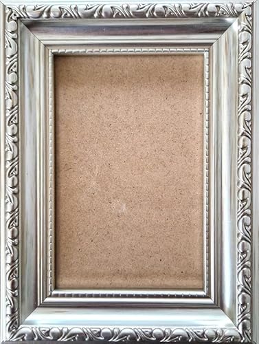Aryllis Vintage 50cm x 40cm Photo Frame, Silver, Wall Mountable Premium 40x50cm Picture Frame with Perspex Front