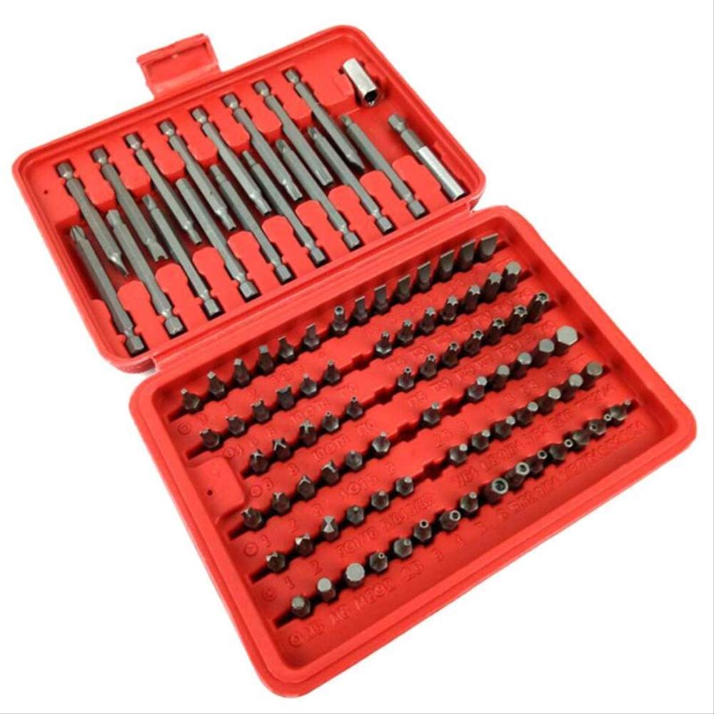 98 Piezas Torx Star Spline Hex Cross Ranurado Juego De Brocas Kit De Herramientas Herramientas De Reparación De Garaje Juego De Herramientas De Combinación Caja De Herramientas Destornillador a