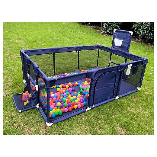 Gaorui Large Kids Baby Ball Pit - Portable Indoor Outdoor Baby Playpen Toddlers Children Safety Play Yard Fun Activities Popular Toys (Not Includes Balls) (Blue)