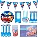 BESTZY Cars Party Vajilla Decoraciones Cumpleaños Cars Lightning Mc-Queen Themed Cumpleaños de Suministros de Fiesta Platos Tazas Servilletas Niños de Fiesta de Decoracion 81 pcs