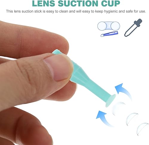 Miniatura 6 de MILISTEN Removedor e insertador de lentes de contacto suaves, 4 piezas de ventosa, verde, silicona, 2.0x0.3x0.3 in, viajes y uso diario