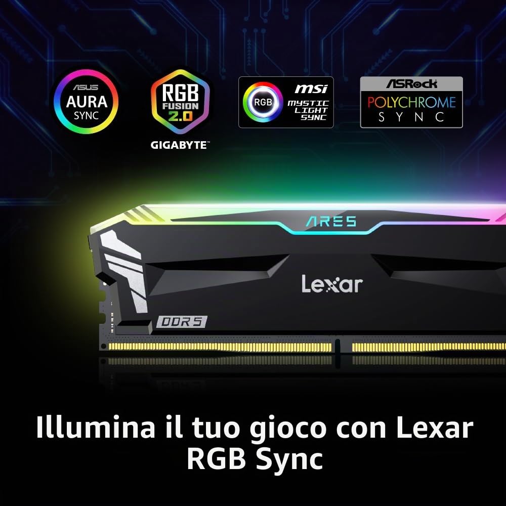 Lexar Ares OC - DDR5 - 32GB (2x16GB) - 6400MHz black