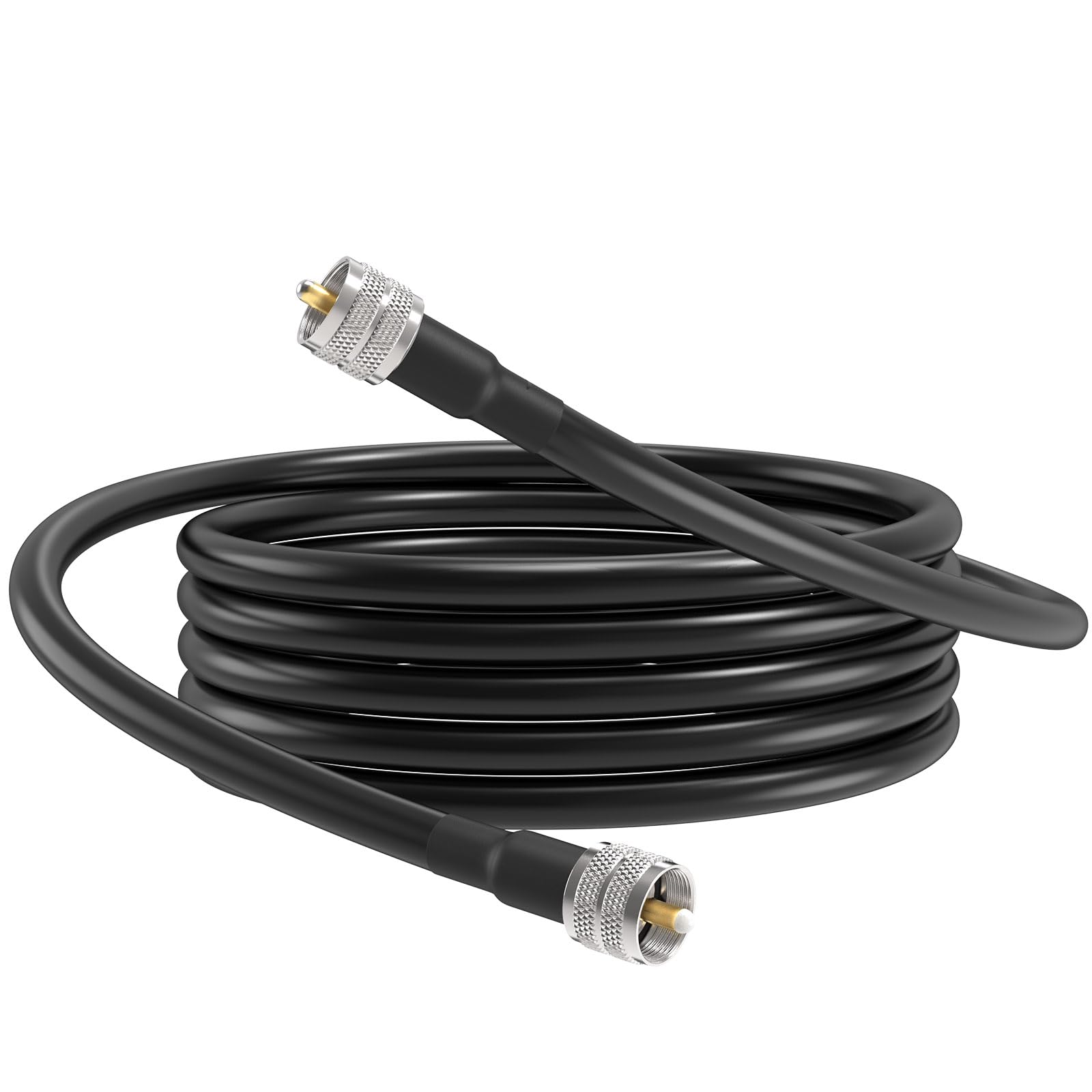 Superbat Cable CB PL259 UHF ALSR400 50 Ohm de 6m, Cable Coaxial Radioaficionado HF Macho a Macho de Pérdida Ultra Baja para Radio VHF, Medidor SWR, Analizador de Antena, Carga Ficticia, Walkie Talkie