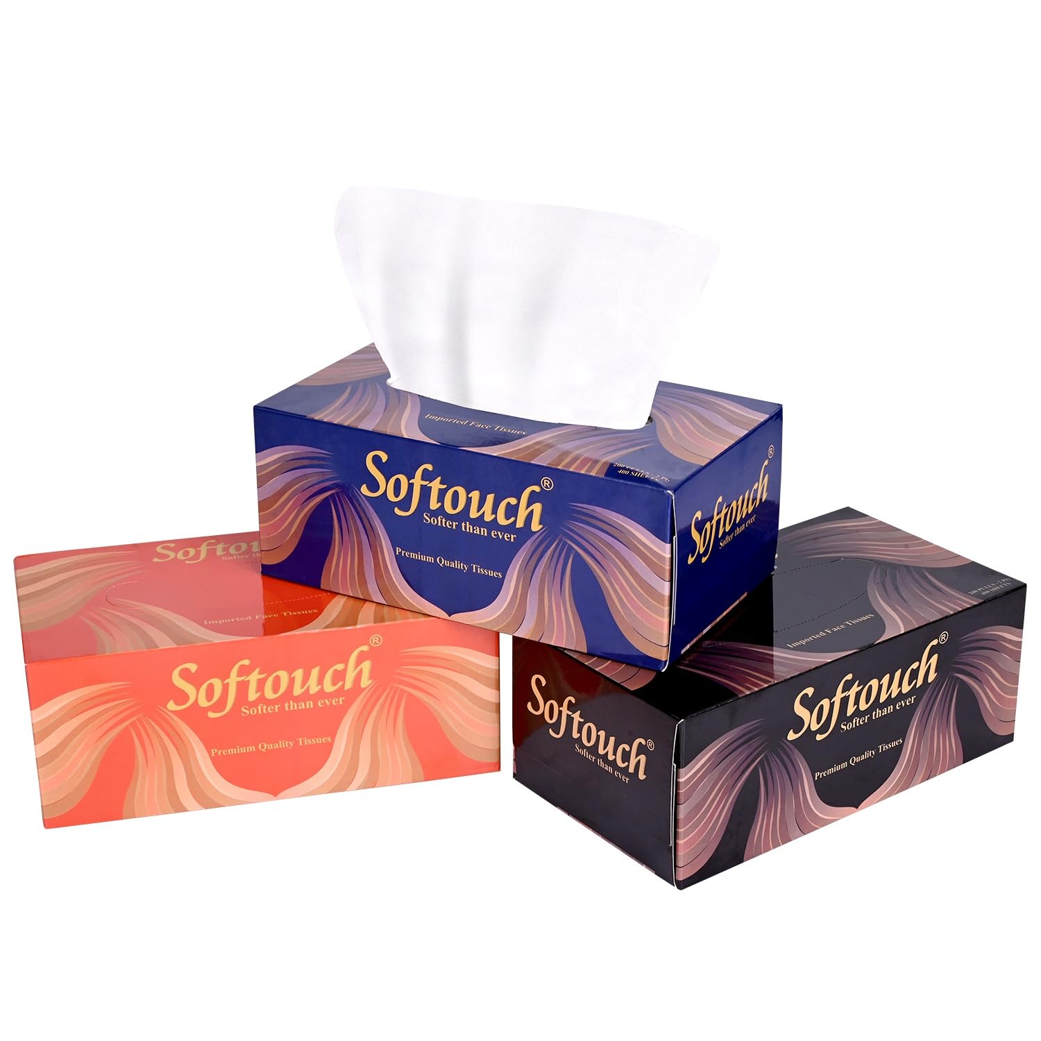 Softouch 2 Ply Face Tissue Box | 200 Pulls 400 Sheets Per Box | Set of 3 (600 Pulls 1200 Sheets) | Soft Tissues for Face & Hands | Car Tissue Box | Facial Tissue Papers (B08HN9V5Q6) Amazon Price History, Amazon Price Tracker