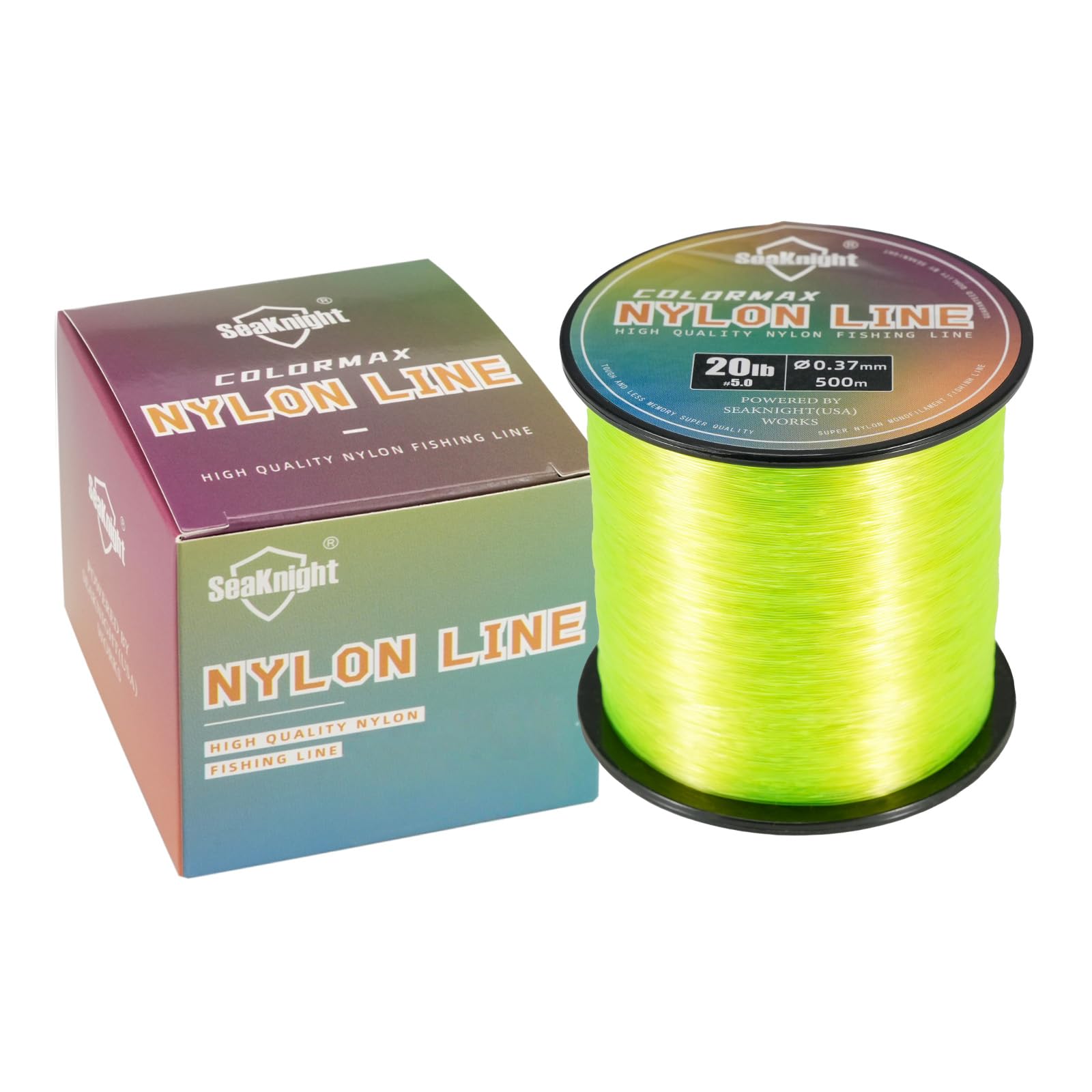 Seaknight COLORMAX Nylon Fishing Line 500M Smooth Monofilament Fishing Line Super Strong Carp Fishing Sea Fishing 2-35LB