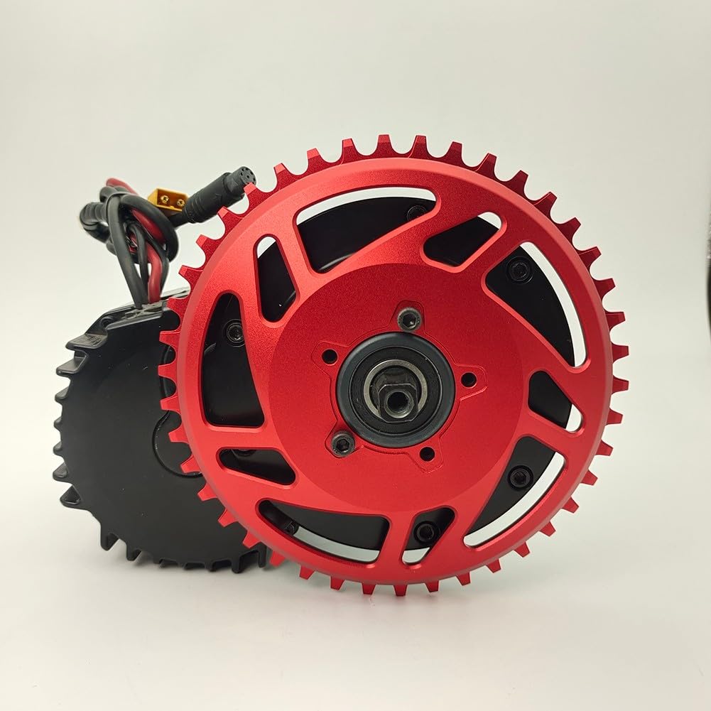 42T Kettenblatt Offset Korrektur E-for Bike, Aluminiumlegierung Elektrisch für Fahrrad für Ring, Blau für Rot