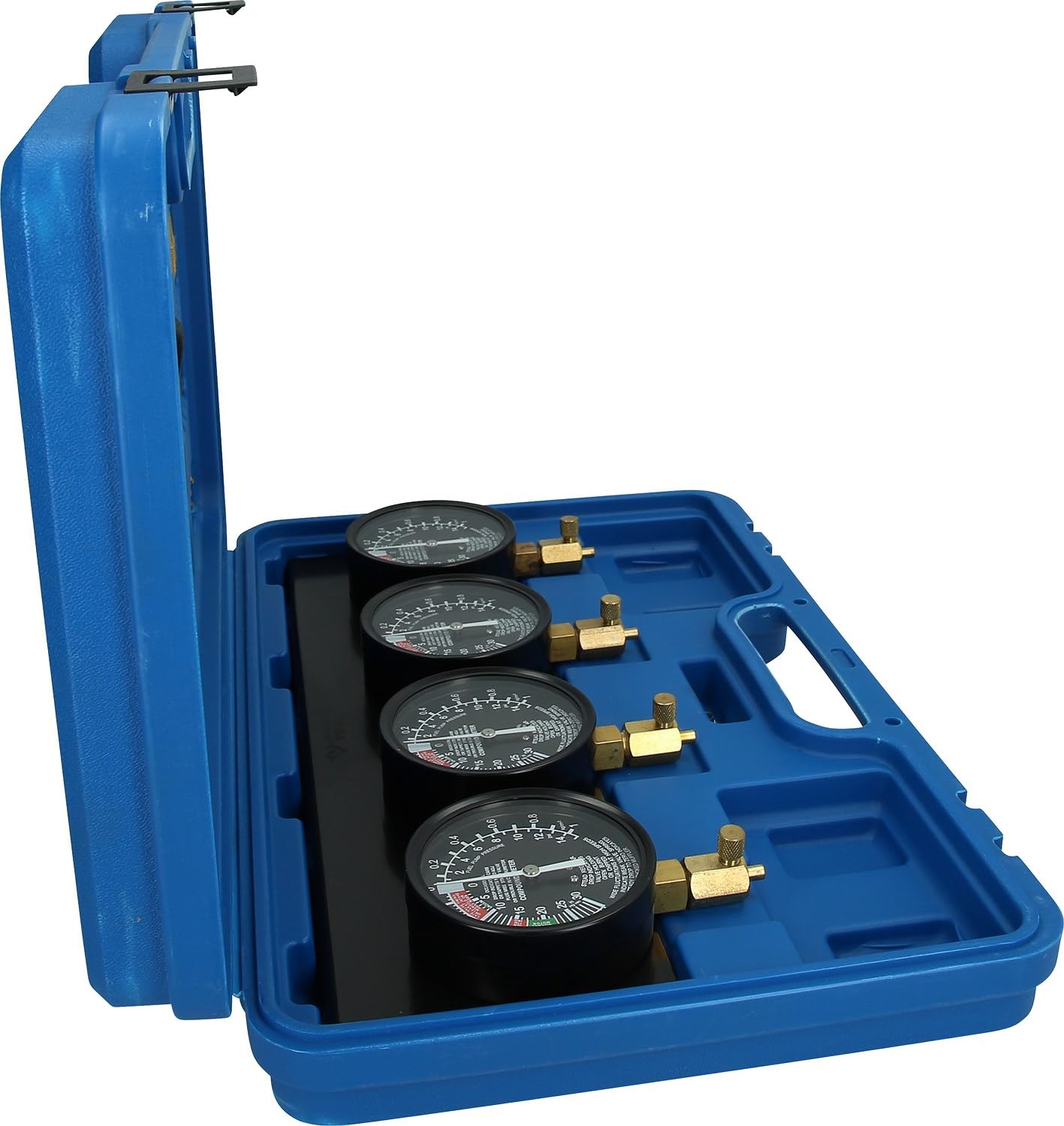 BRILLIANT TOOLS BT581200 Aparato de prueba sincronizada de carburadores, Con 4 relojes sincronizados, 26 pzs [Powered by KS TOOLS]