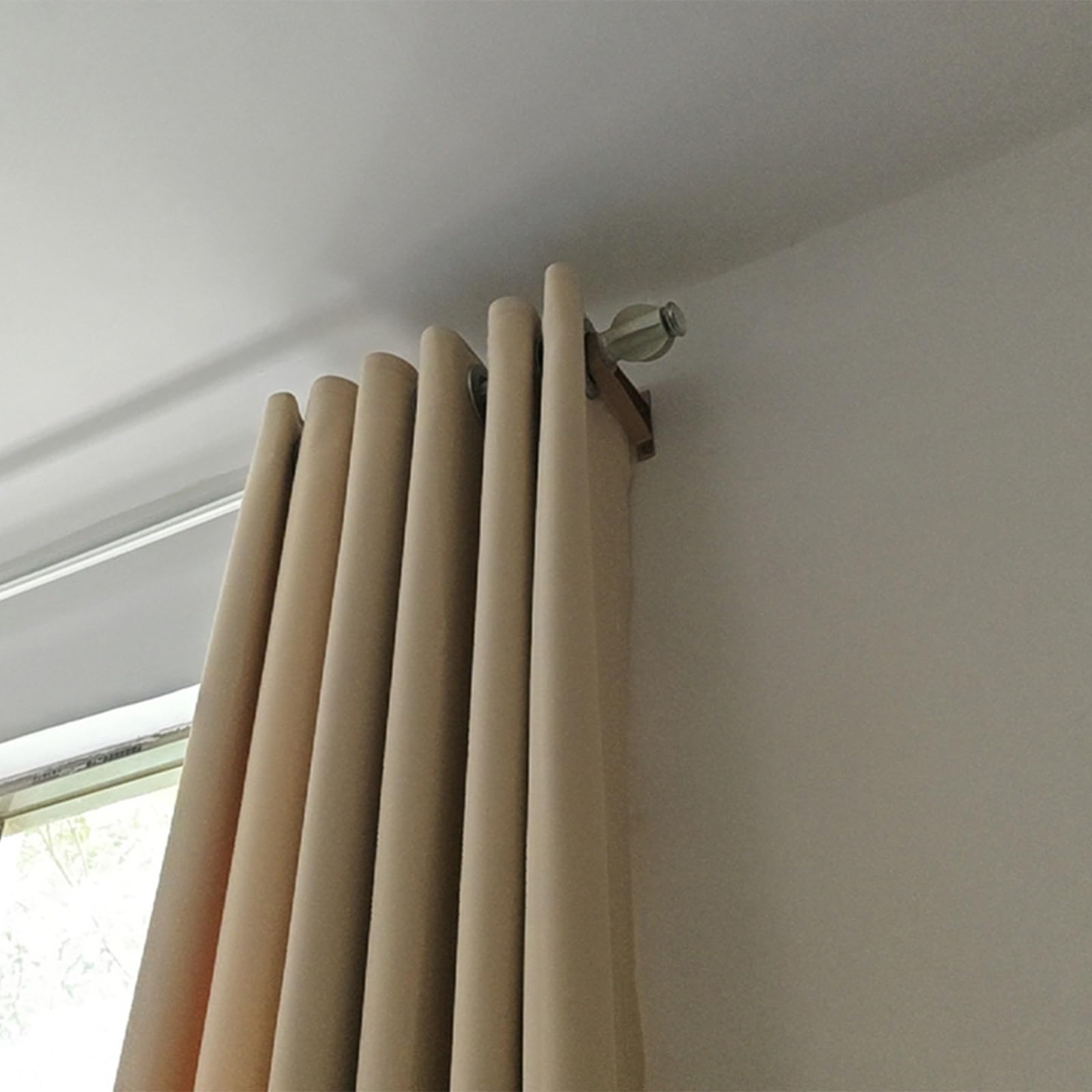 Doppelstange, verdickte Aluminiumlegierung, römische Vorhangschiene, Doppelstange, römische Vorhangschiene, leise und glatt(Rose Gold,150cm(59inch))