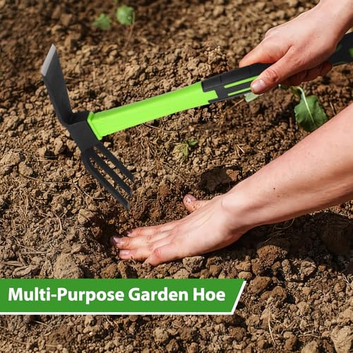 Azada de jardín 15 pulgadas con mango cómodo y duradero miniatura 7