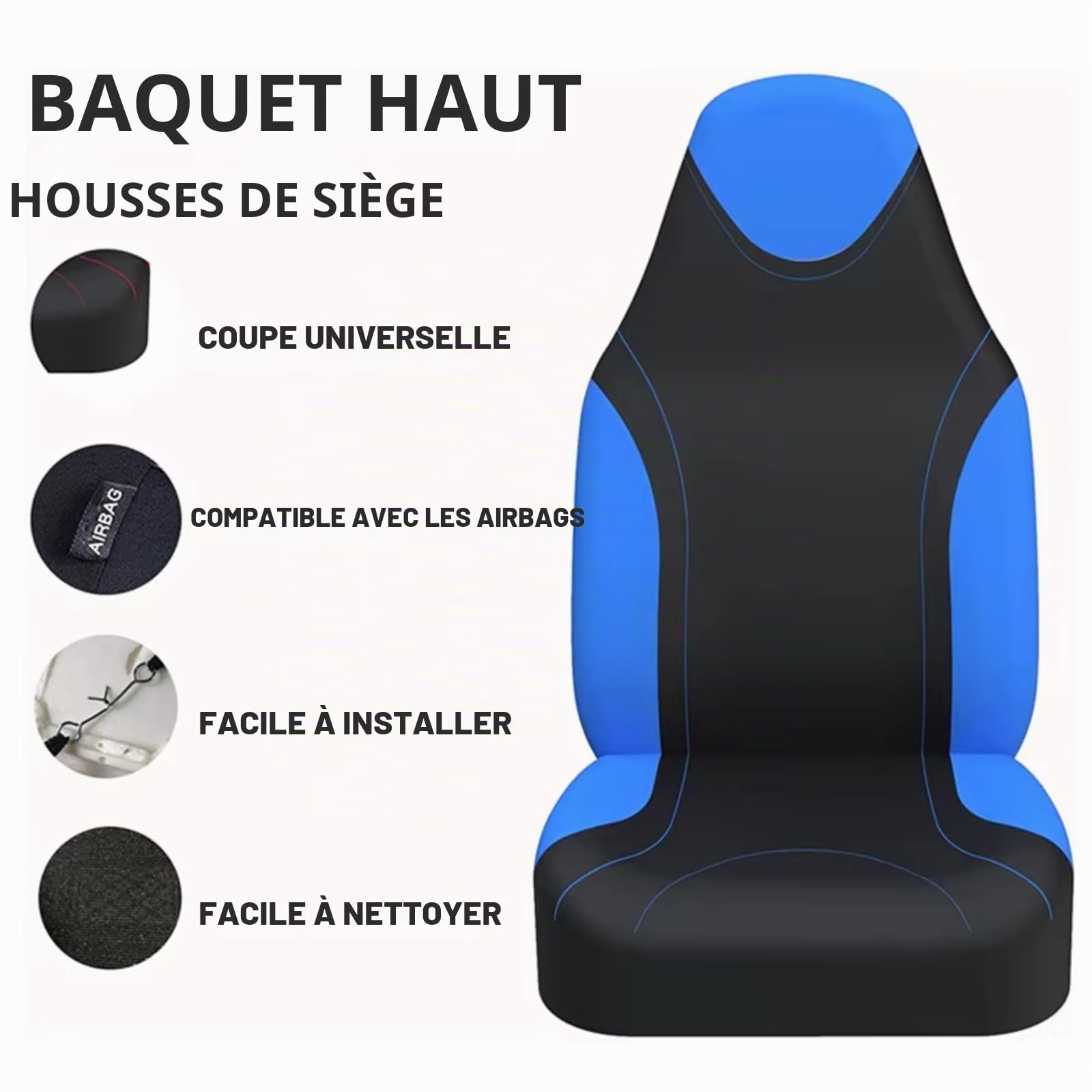 2 Housses de siège Auto, pour Renault Zoe 2019-2023 2024 Convient à Toutes Les Saisons Facile à Installer Siège Auto Respirant Antidérapant,A Beige