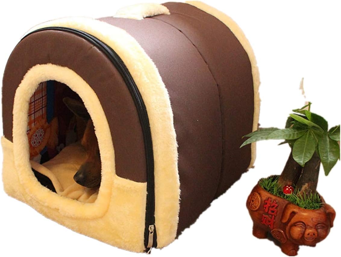 犬小屋の家の形の猫のペットの巣の犬小屋 湿気を防ぐ滑り止め 四季通用の閉鎖式の犬小屋冬保温ペットの犬小屋の夏季涼しい猫の家 かわいい小型犬のペットと犬のベッド ブラウン M Cafelex At 犬小屋の家の形の猫のペットの巣の犬小屋 湿気を防ぐ滑り止め 四季通用の閉鎖式の犬小屋冬保温ペットの犬小屋の夏季涼しい猫の家 かわいい小型犬のペットと犬のベッド ブラウン M Cafelex At