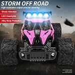 Télécommande Voiture 2.4GHz RC Voiture à jouets hors route à grande vitesse avec LED Phare et batterie rechargeable pour les filles garçons enfants