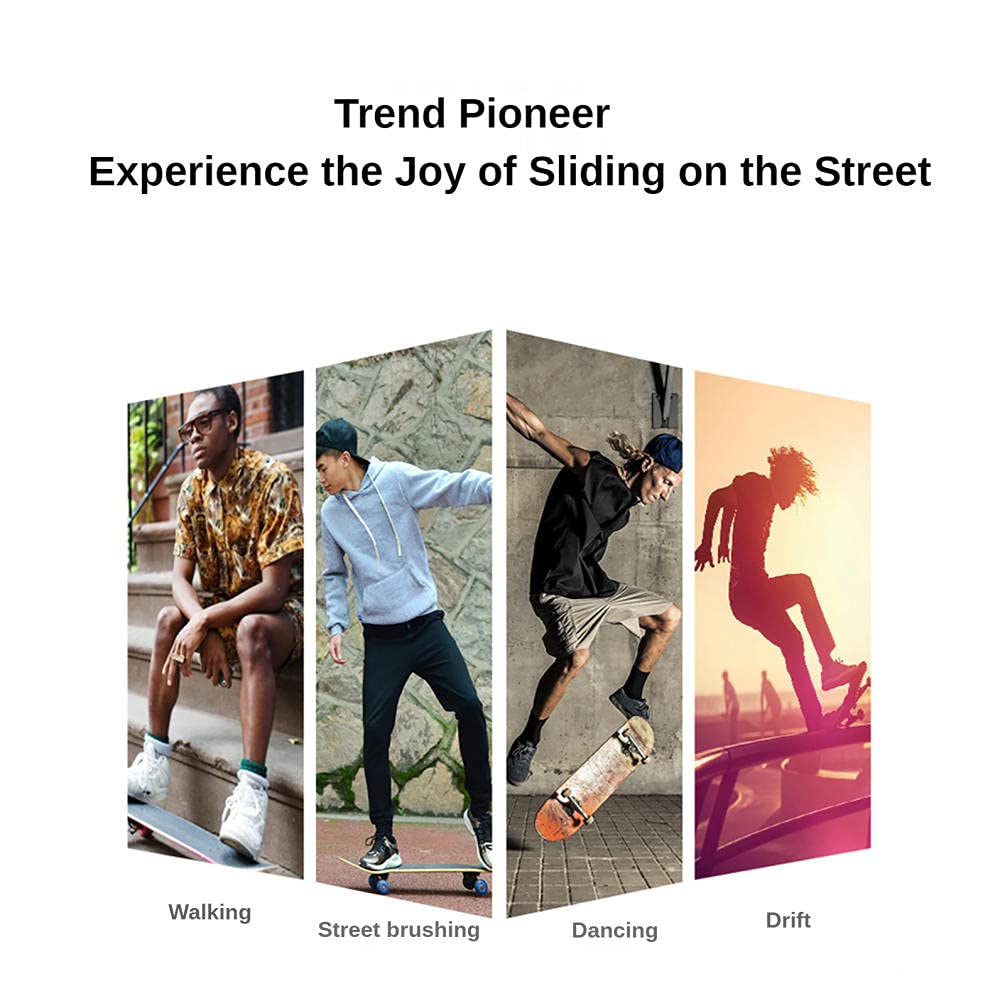 Skateboard, skateboard complet de 31 po X8 pour adolescents et adultes, 7 couches d'érable canadien, double kickboard, normes concaves et patins à astuces