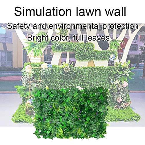 Serenable 40 * 60cm Artificial Sintético Verde Gramado Grama Sod Coração-Forma Planta Decoração - Ve