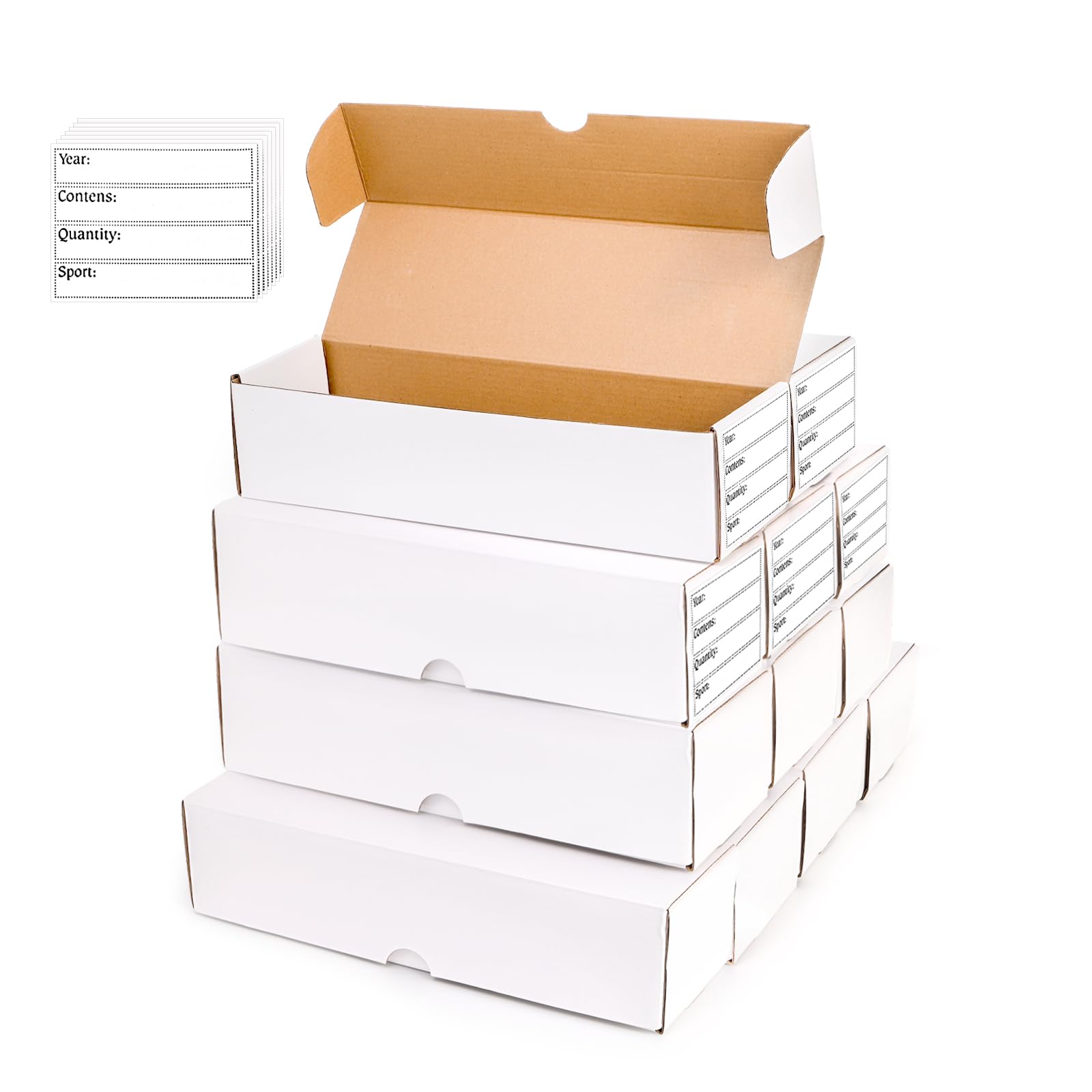 Cedilis12 Pack 800-Count Trading Card Storage Box, Cardboard Storage Boxes for Baseball, Sports, Football, Basketball Cards