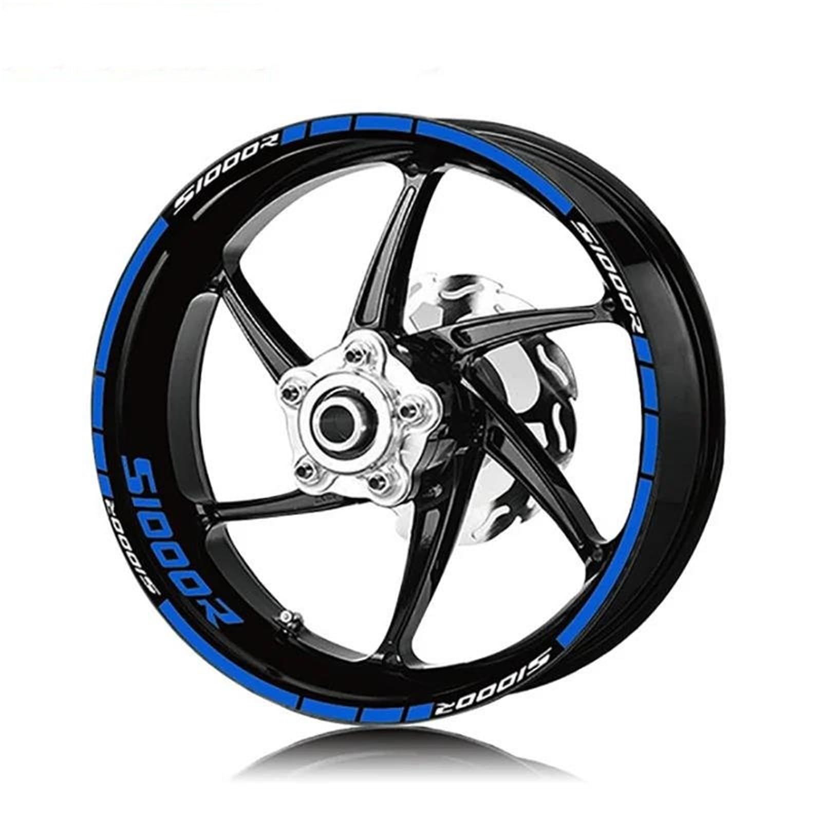 Motorrad-Radnabenaufkleber Reflektierende Motorrad-Felgenaufkleber Für S1000R S1000RR S 1000R S 1000RR S 1000 R S1000 RR Radnabenaufkleber Felgenrandaufkleber(Farbe 2)