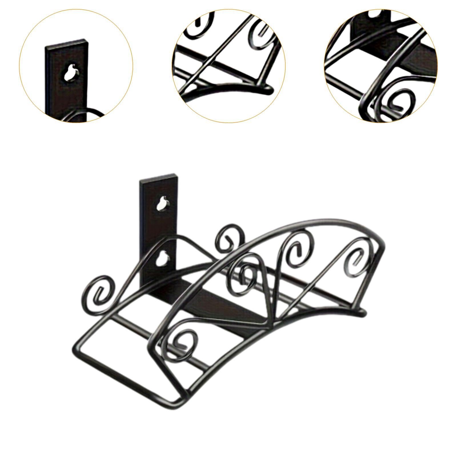 F Fityle Soporte de Manguera de jardín, Percha de Manguera de Agua montada en la Pared, fácil de Instalar, Colgante de tubería de Soporte de Manguera portaeño, Negro