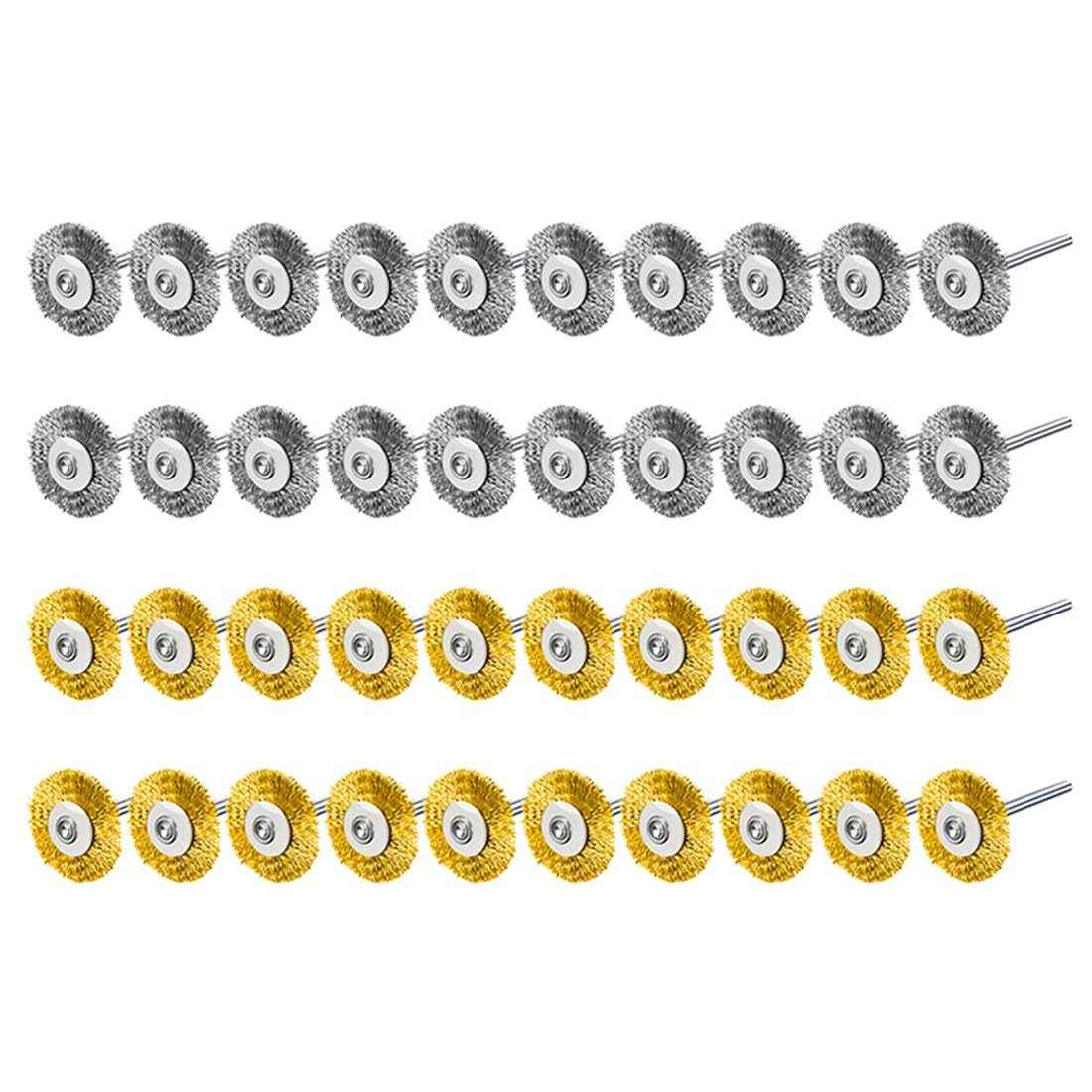 Jnchdghwa As Shown Steel Wire Wheels Brass Brush 22Mm Polishing Brushes For Rotary Tools Metal Rust Removal Brush Set Polishing Brushes