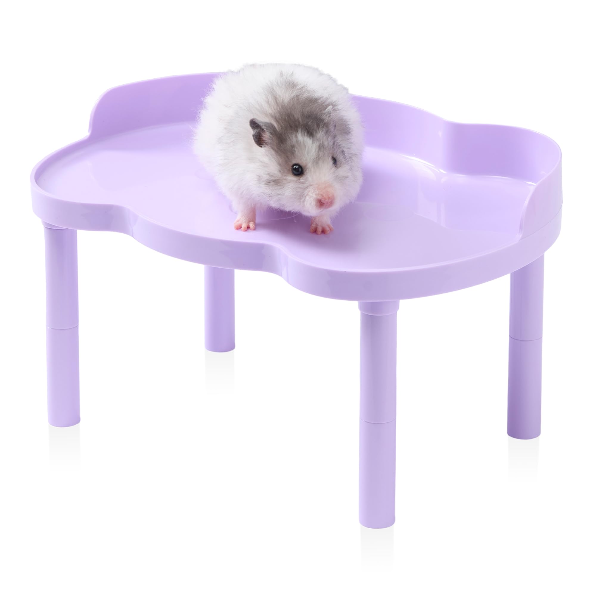 tafit Hamster Play Color Plastic Platform Waterproof for Exercise Wheel Food Bowl Water Bottle and Other Cage Accessories (Taro Purple, 6.3" Height)