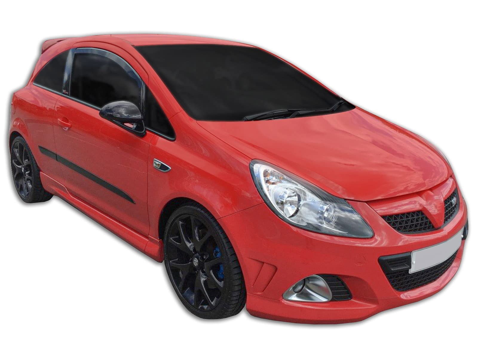 SCOUTT J&J Automotive GP Windabweiser passend für Opel Corsa D/E 3-Türer 2006-2019 2tlg, Vorne und Hinten Regenabweiser Passform Getönt Schwarz