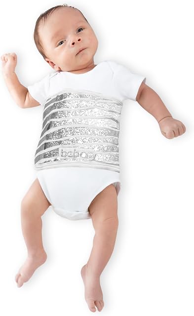 Struggling to See Baby’s Breathing on Night Vision Monitors? | Visibli Strap Reflective Panel Makes Movement Visible, white, Medium 3M-12M
