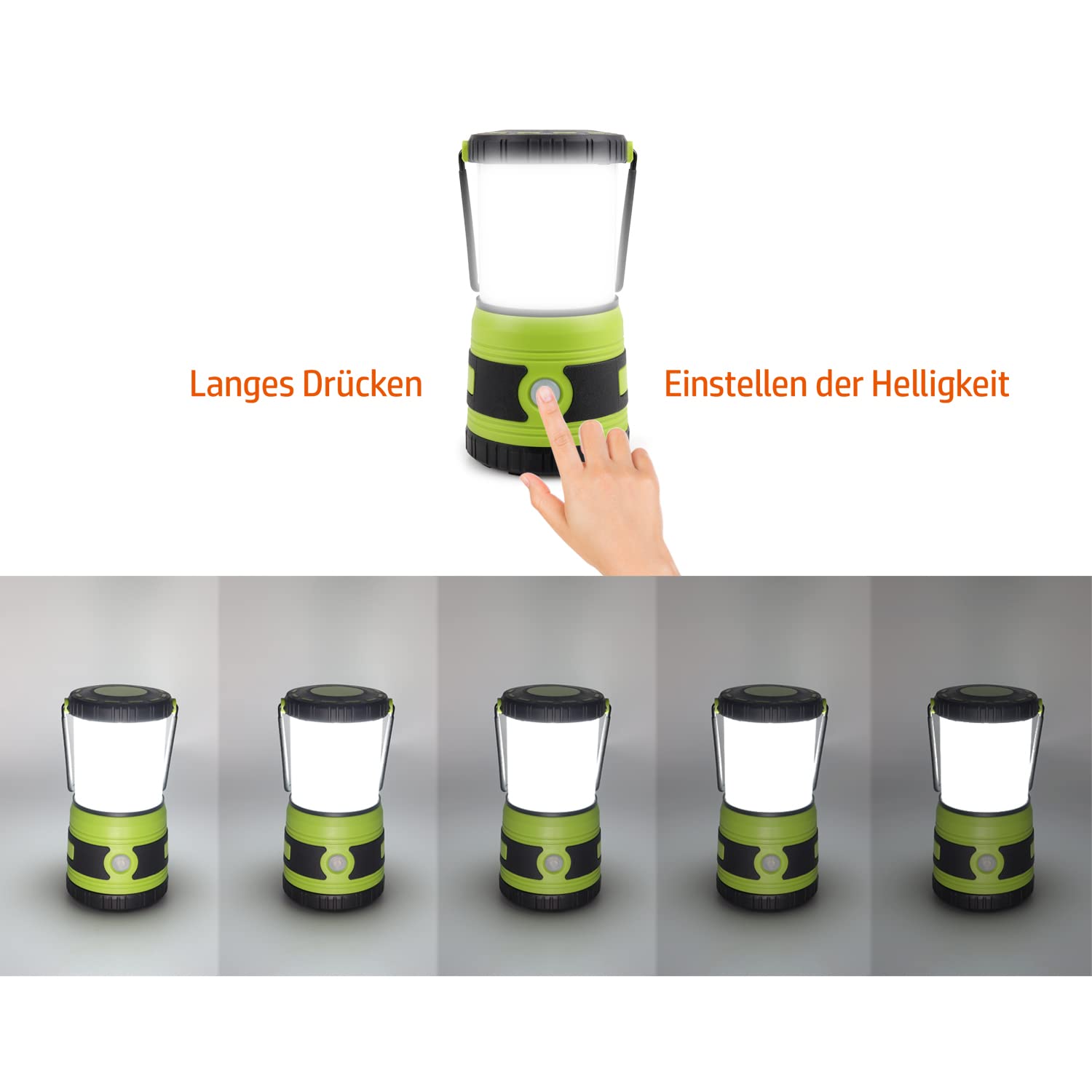 Lampada da campeggio a LED Super Luminosa 1500 Lumen 4 Modalità di Luce Dimmerabile Lampada di Emergenza Alimentata a Batteria per Illuminazione Tenda Emergenze Interruzioni di Energia 2 Pezzi