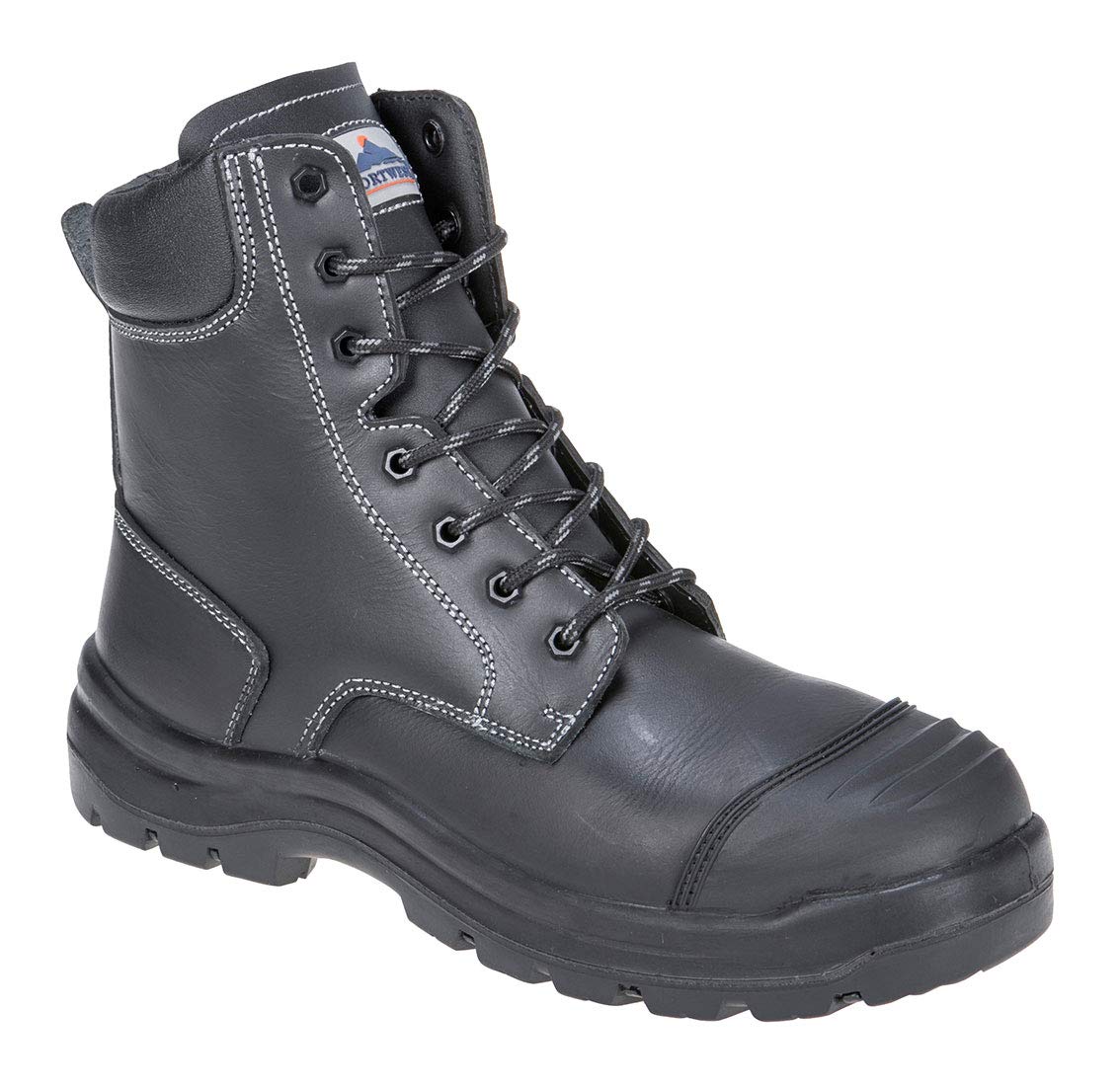 Portwest Bota De Seguridad Eden S3 Hro Ci Hi Fo, Tamaño: 44, Color: Negro, FD15BKR44
