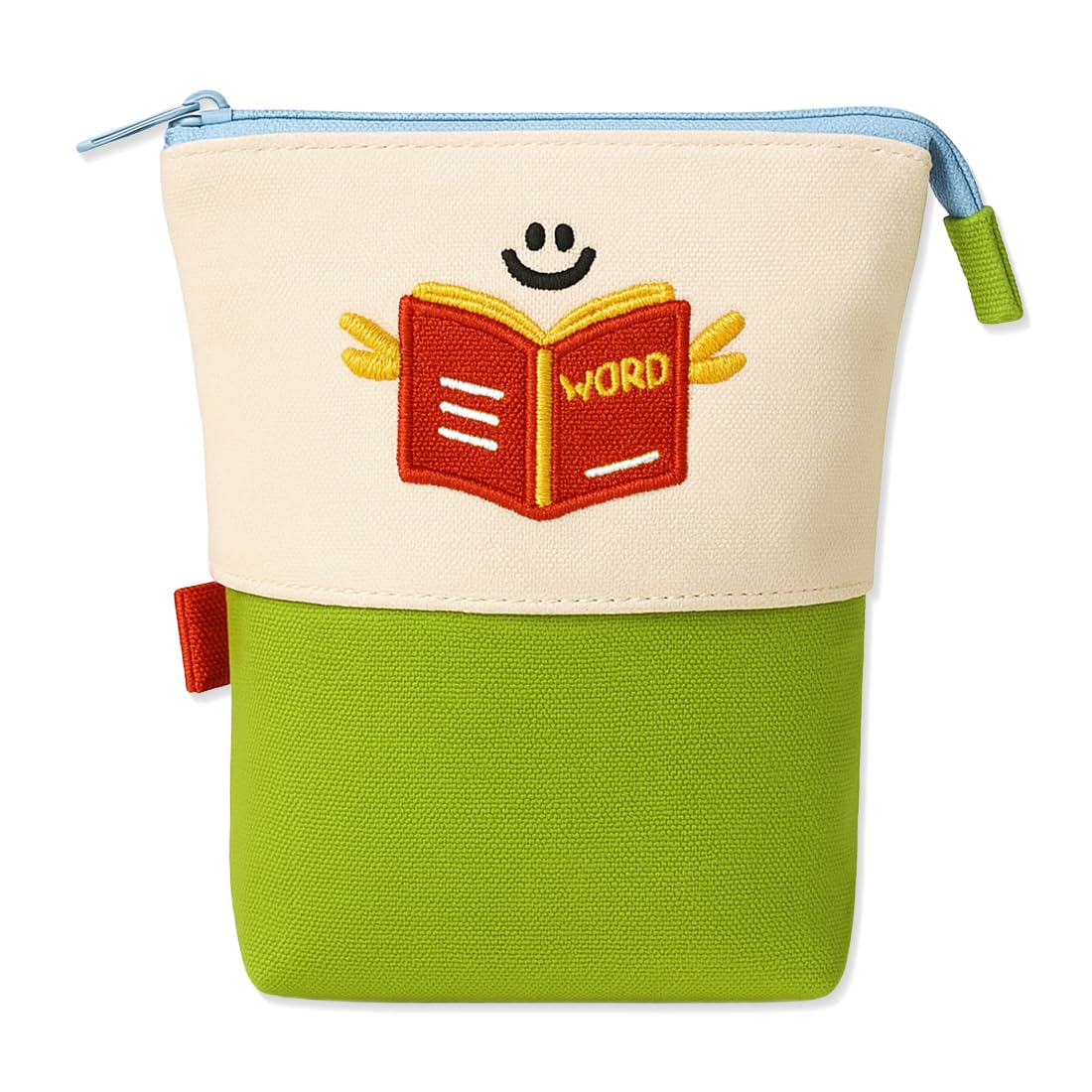 Pencil Case Zip, Kawaii Pencil Case, 2-in-1 Pencil Case and Pen Holder, Stand Pencil Holder, Telescopic Pencil Case, Pen Holder for Teenagers, Students (A)