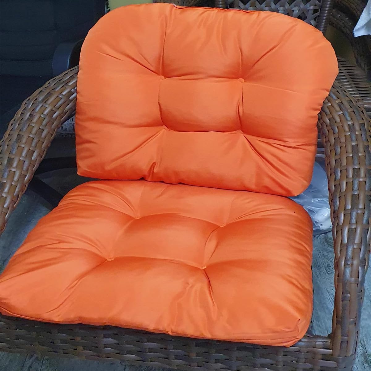 Lot de 2/4/6/8 coussins de chaise de cuisine, salle à manger, salon, tapis de chaise en rotin épais pour terrasse, intérieur, extérieur, bureau, café (turquoise, 6 pièces)