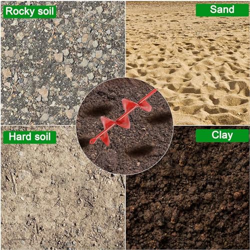 image for TCBWFY Auger Drill Bit for Planting 1.6x16.5inch Extended Length Garde