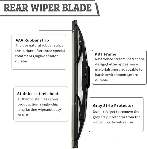 Vista 196 de Juego de tuercas de repuesto para limpiaparabrisas trasero para Jaguar F-PACE 2017-2022, conjunto de accesorios de cubierta del limpiaparabrisas