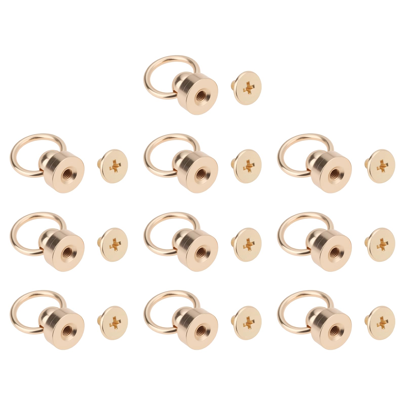 LT Easiyl 20Pcs Leather Bag Chicago Screw Stud Rivet Accessories 9mm Base 13mm Ring,Gold