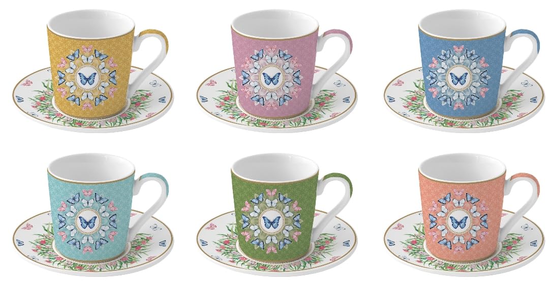 Easy Life PUDEŁKO 6 KUBEK DO CAFE 10CL PORCELANOWY