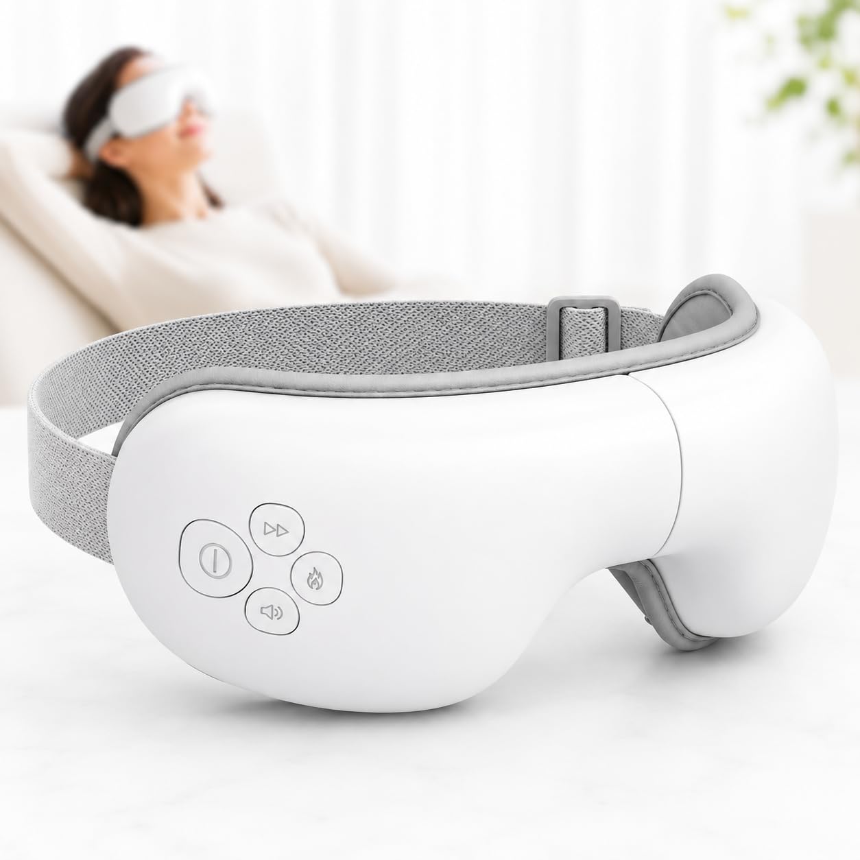 Masajeador de Ojos con Calor, Compresión de Aire, Vibración y Música