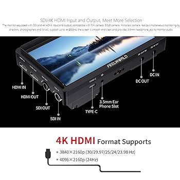 Amazon | FEELWORLD FW568S 6 インチ オンカメラ フィールド