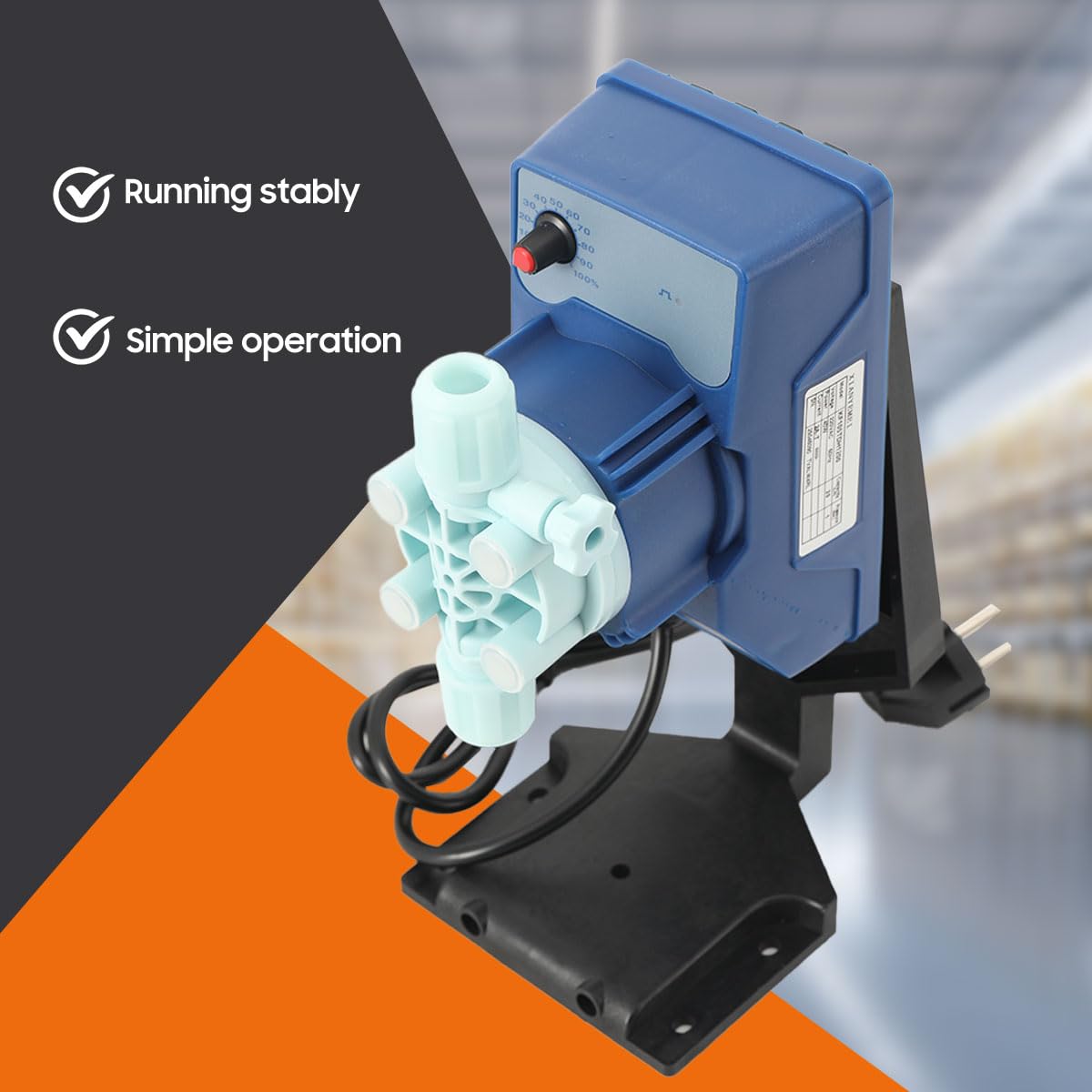 Elektromagnetischer Antrieb Dosierpumpe 40W 20L/h IP65 | Elektromagnetische Pumpe Dosierpumpe, Durchflussmenge für Flüssigkeitsdosierung