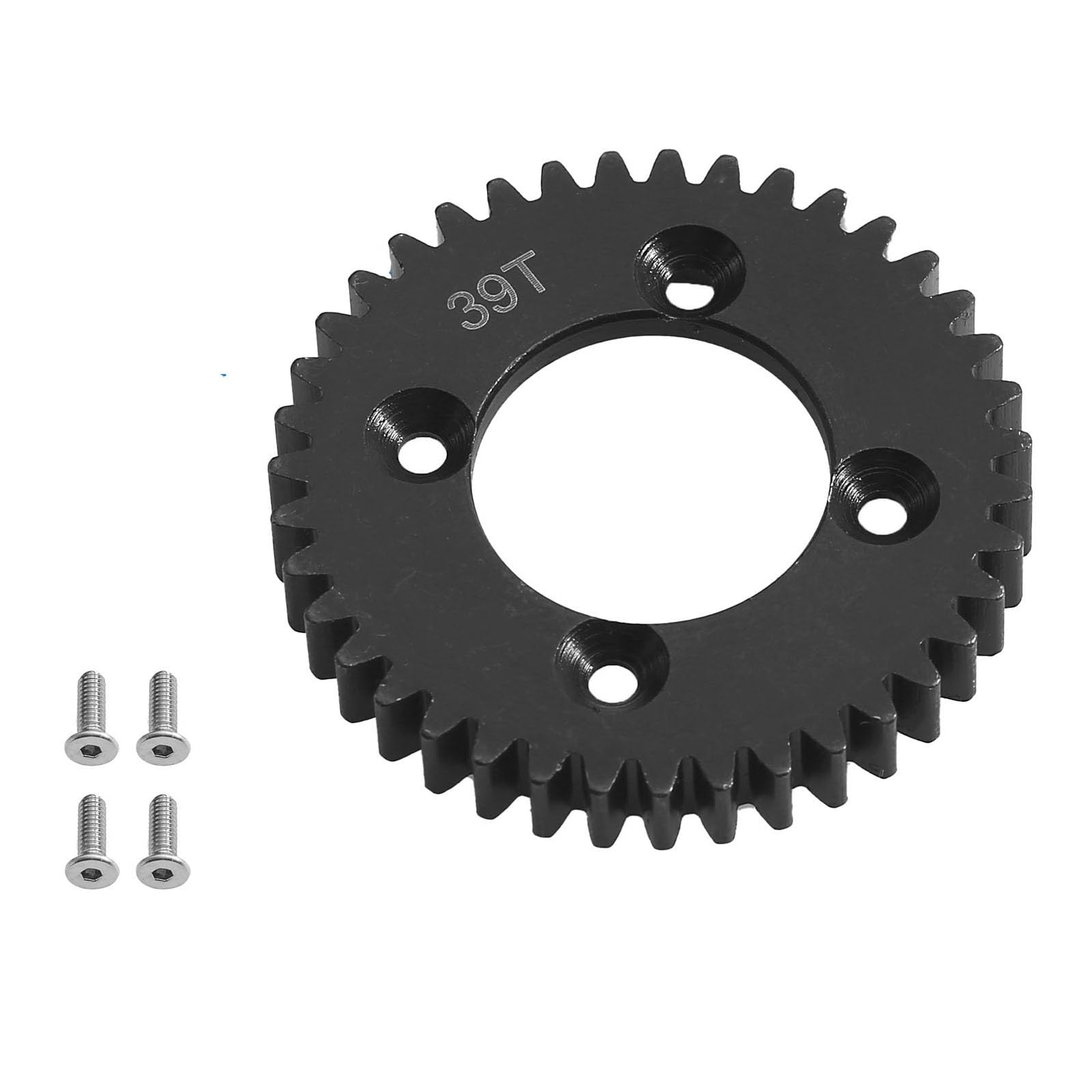 39T Hard Steel Center Differential Spur Gear Wavebox Internal Main Gear Black for Team Losi 1/10 Lasernut Tenacity Ultra 4 Rock Tacer-LOS0302845 LOS232025
