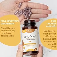 Vista 4 de UroQuel - Natural Bladder Control Cranberry Supplement - Reduce Bathroom Urgency, Frequency, Incontinence, with Flowens - OBGYN Formulated